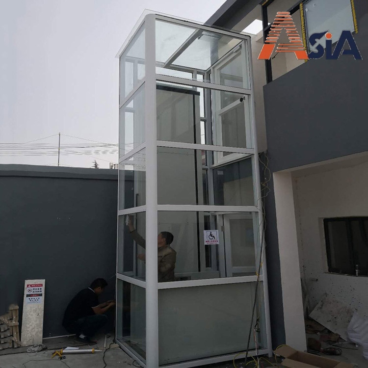 Công trình thi công thang máy không hố pít nhỏ cho gia đình thực hiện bởi Thang Máy ASIA