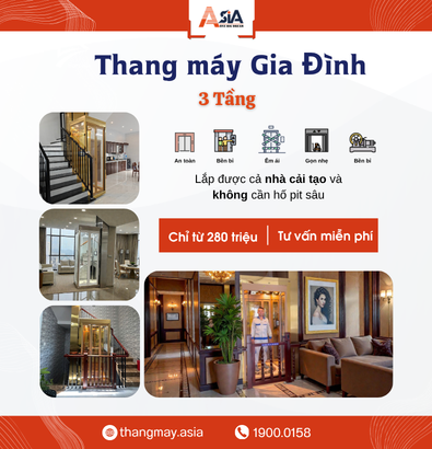 Thang Máy Gia Đình Nhỏ Gọn 3 Tầng – Giải Pháp Tối Ưu