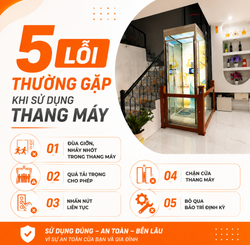 5 Lỗi Thường Gặp Khi Sử Dụng Thang Máy Cần Tránh