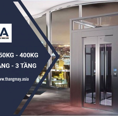 Thang Máy 350kg - 400kg Dành Cho Nhà Lầu 2 Tầng, 3 Tầng