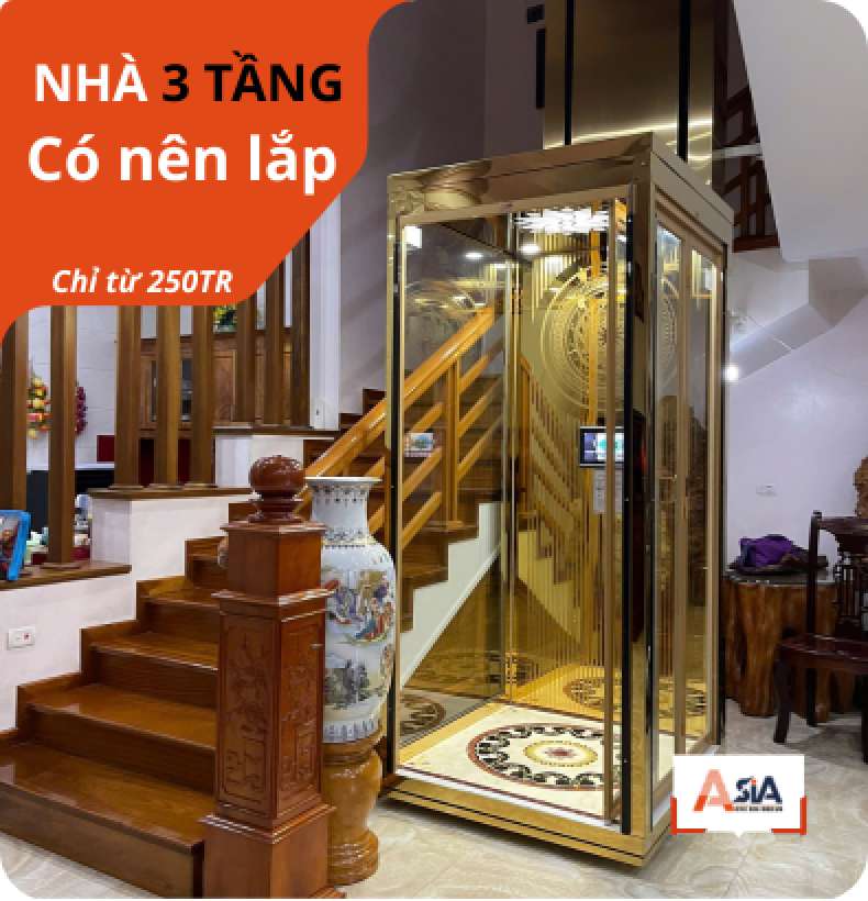 Thang Máy Gia Đình Cho Nhà Nhỏ Tiết Kiệm Diện Tích Cho Nhà Phố