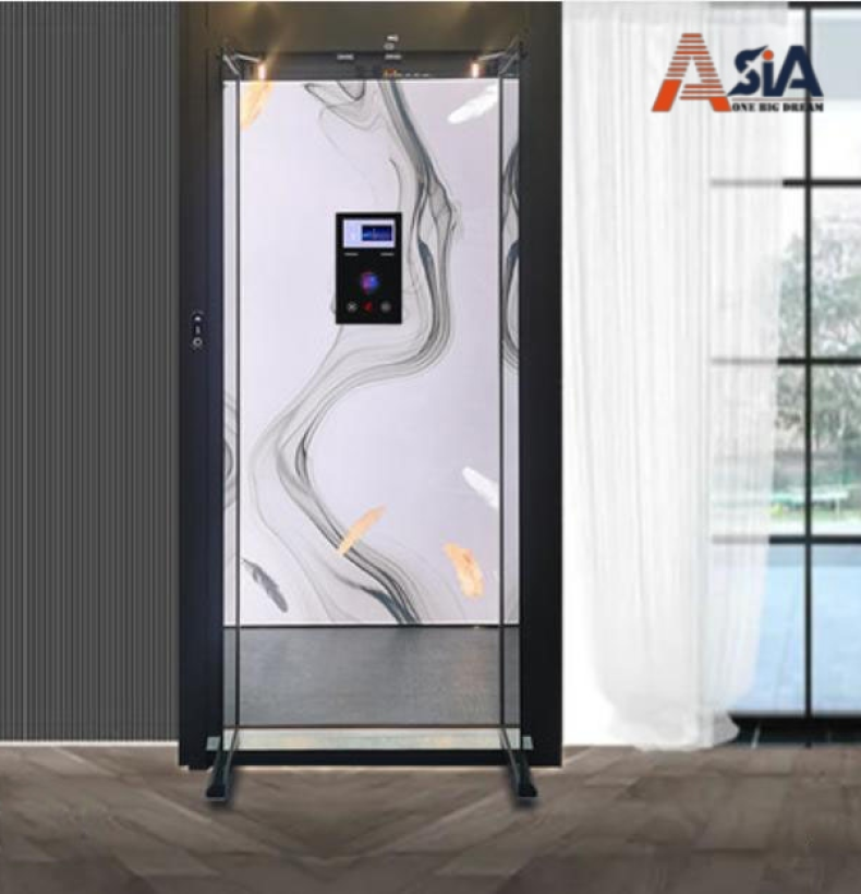 Thang máy cabin chữ L led hiện đại