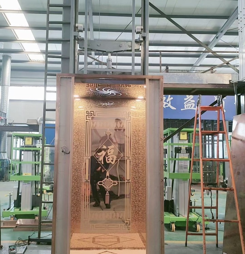 Thang máy thuỷ lực cabin bao kính