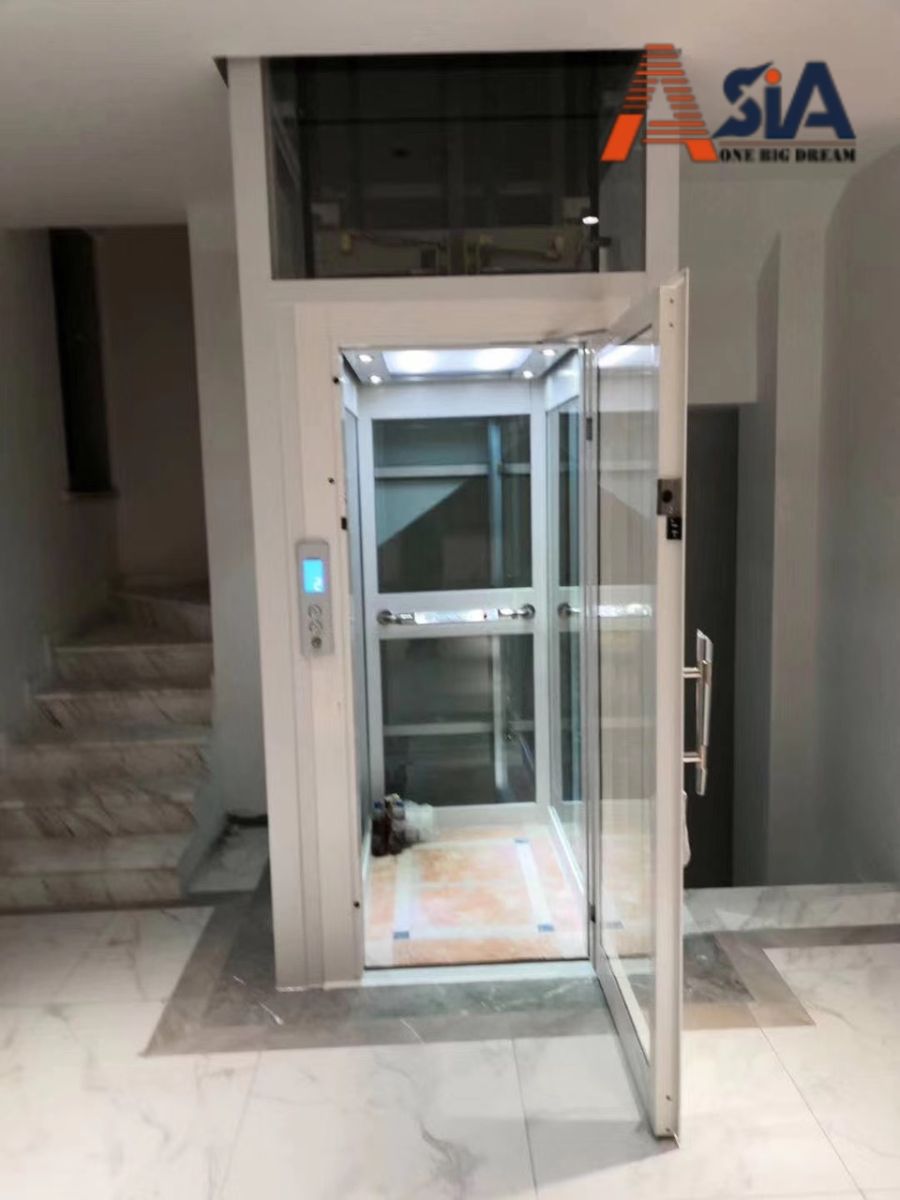 mẫu thang máy thủy lực gia đình thực tế