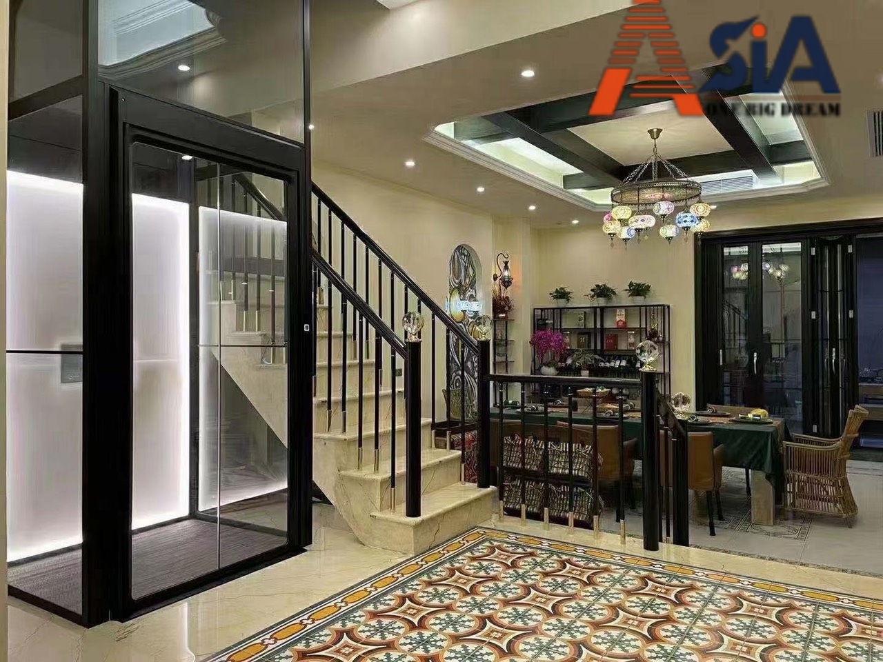 thang máy thủy lực Asia cho nhà phố biệt thự và công trình cải tạo