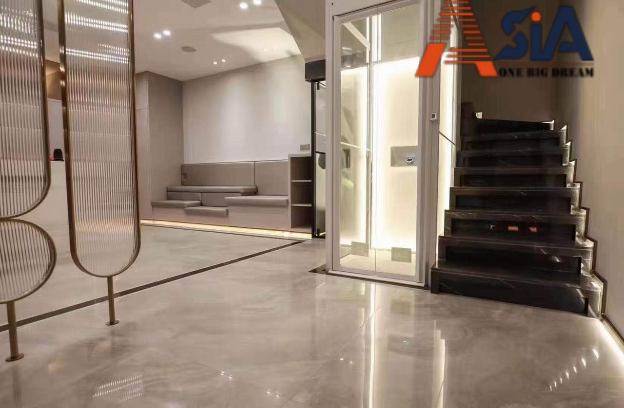 thang máy thủy lực không hố pit tone trung tính cho nhà phố nhỏ