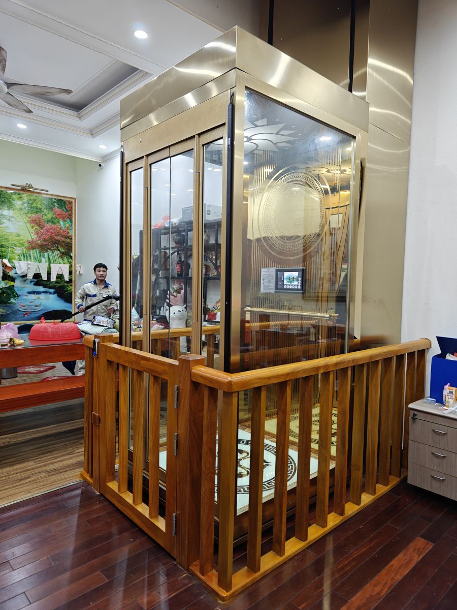 Bản vẽ kỹ thuật chi tiết hố pít thang máy mini.