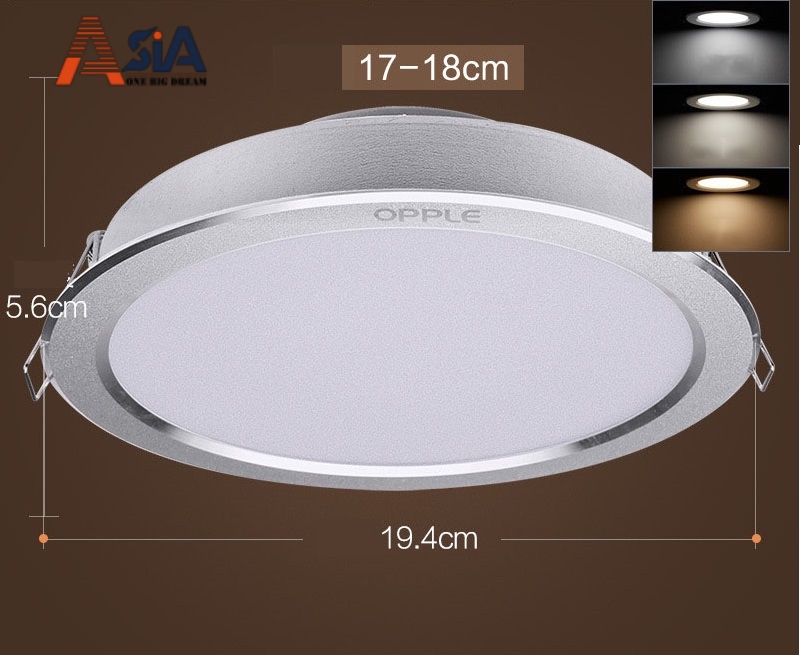 Sản phẩm đèn LED trần Opple kích thước 17-18 cm