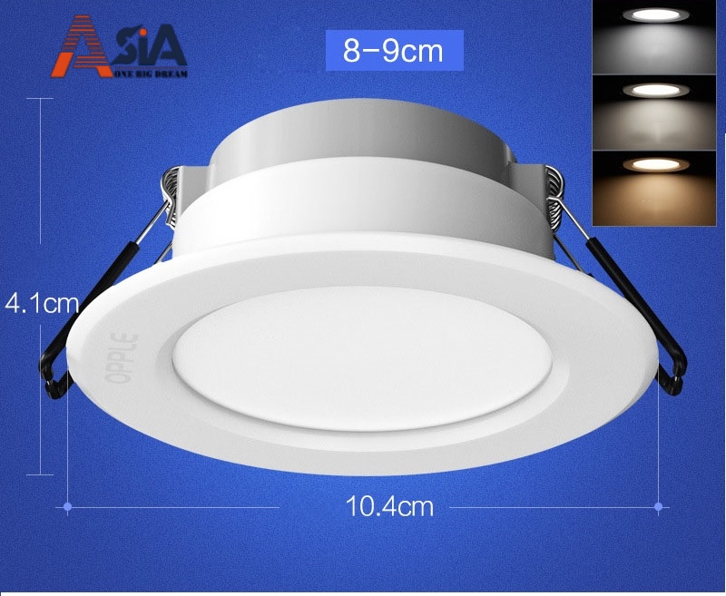 Sản phẩm đèn LED trần Opple kích thước 8-9 cm