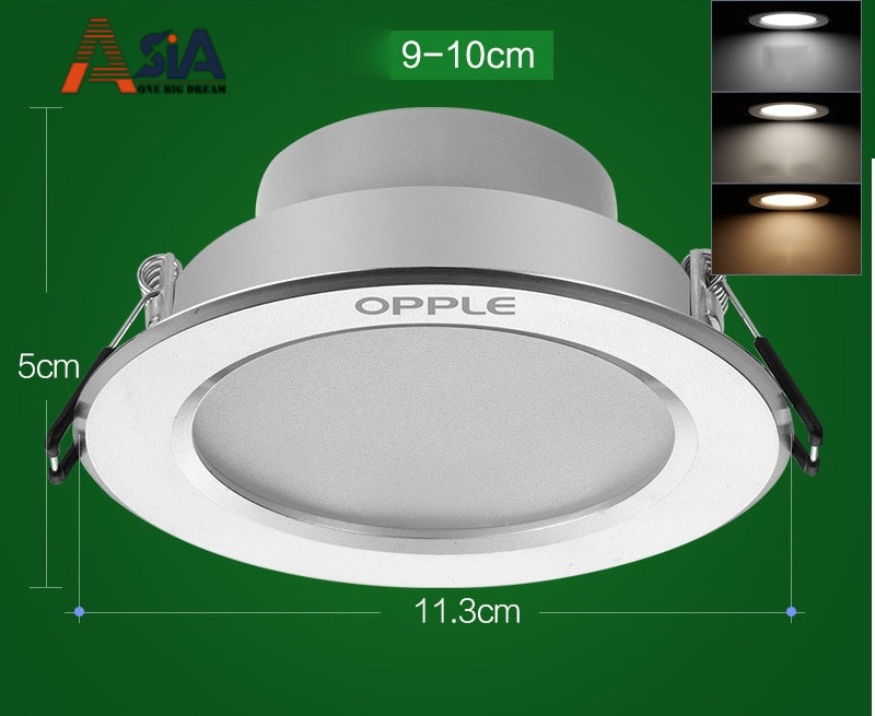 Sản phẩm đèn LED trần Opple kích thước 9-10 cm