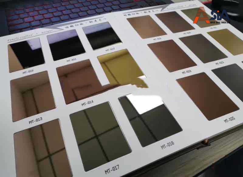 Inox sọc nhuyễn ốp nội thất thang được thiết kế đa dạng mẫu mã, màu sắc