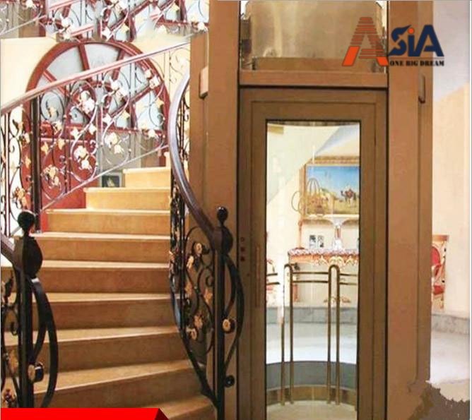 Thiết kế thang máy thuỷ lực Asia 10 nhỏ gọn, không chiếm nhiều diện tích của ngôi nhà