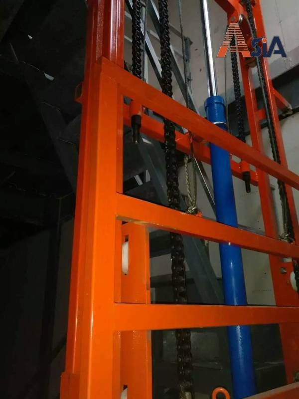 Xi lanh thủy lực thang máy asia được lắp đặt trong hệ thống nâng hạ thang máy